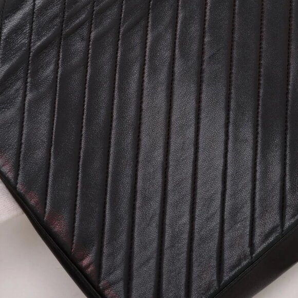 Chanel CC Logo Lambskin Chain Shoulder Bag Black - Picture 14 of 14